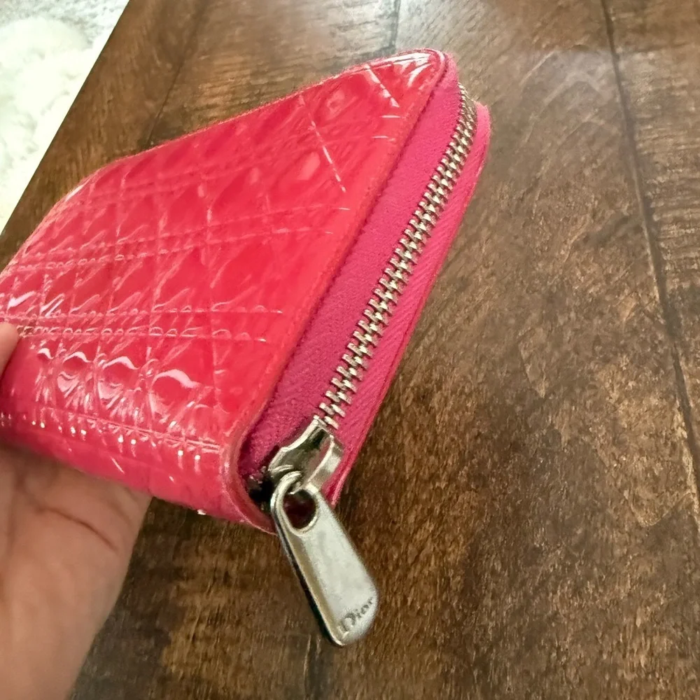 Christian Dior cannage Patent Leather Wallet